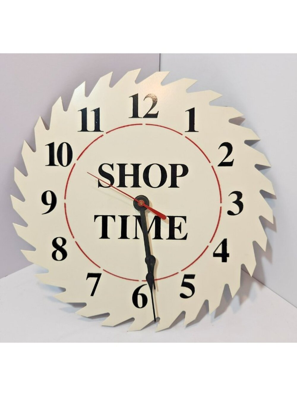 Vintage Handmade Metal Saw Blade Shop Time Battery Clock Wall Man Cave Decor